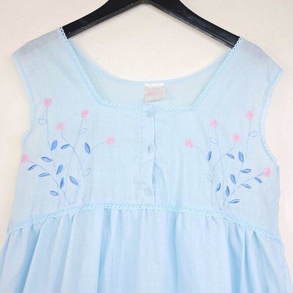 Claudio Nucci Vintage House Dress Floral Embroidered Lace Sleeveless Cottage - Picture 4 of 7